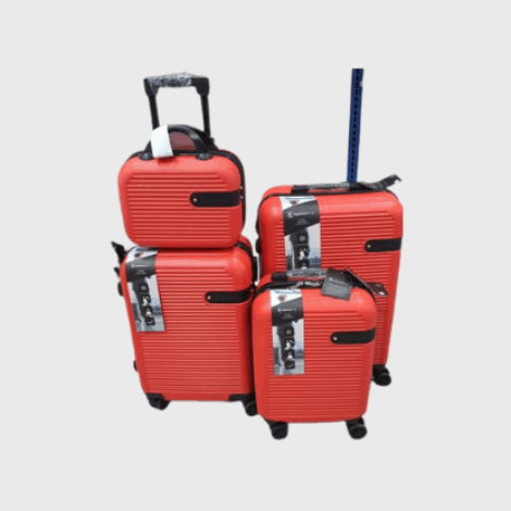 ABS LUGGAGE RED 4 PC SET