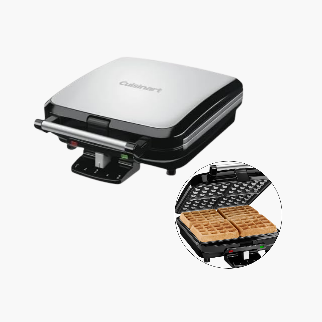 Cuisinart WAF-150 4-Slice Belgian Waffle Maker, Stainless Steel