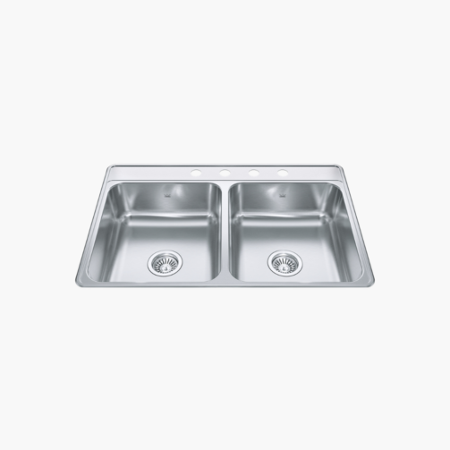 Double Bowl Stainless Steel 4 Hole Kitchen Sink