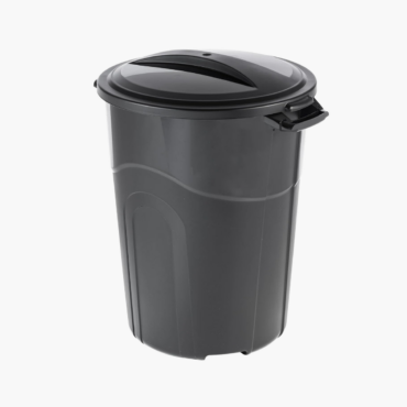 32 Gallon Heavy Duty Plastic Garbage Can, Lock Lid