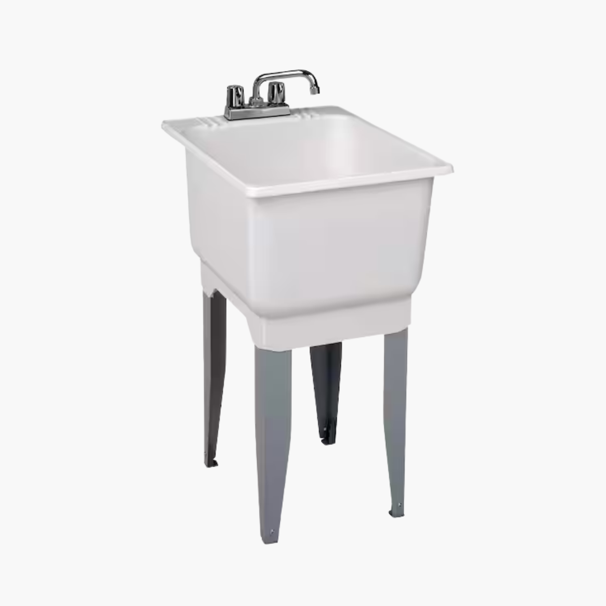 MUSTEE Utilatub Combo 18 in. x 23.5 in. x 33 in. Co-Polypure Floor Mount