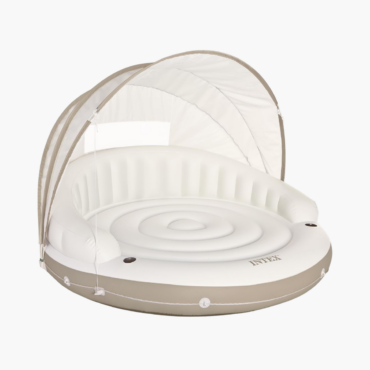 Inflatable Lounge, Built-in Cup Holders Detachable Sunshade 78.5_ x 59