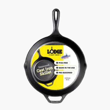 Lodge Pre-Seasoned Cast Iron Induction Frying Pan. Oven, Grill and Metal Utensil Safe 10.25 inch